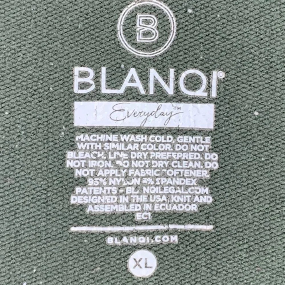 BLANQI Everyday Leggings Women XL Green High Waisted‎ Seamless Maternity Support